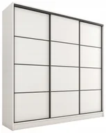 Szafy - Szafa przesuwna z szufladami 200 cm biała mat Loft - miniaturka - grafika 1