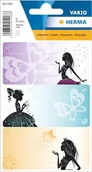 Etykiety do drukarek - HERMA 1908 Etykiety książkowe do opisywania Princess, 6 sztuk, 76 x 35 mm, samoprzylepne, w linie, naklejki na książki do szkoły, dla dzieci, dziewcząt, chłopców, wielokolorowe naklejki na zeszyty, - miniaturka - grafika 1