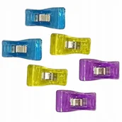 Pasmanteria - CRELANDO KOLOROWE KLIPSY KRAWIECKIE DO TKANIN UBRAŃ 3 KOLORY 6 SZTUK - miniaturka - grafika 1