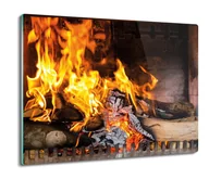 Deski do krojenia - płyty ochronne na indukcję Ogień kominek żar 60x52, ArtprintCave - miniaturka - grafika 1