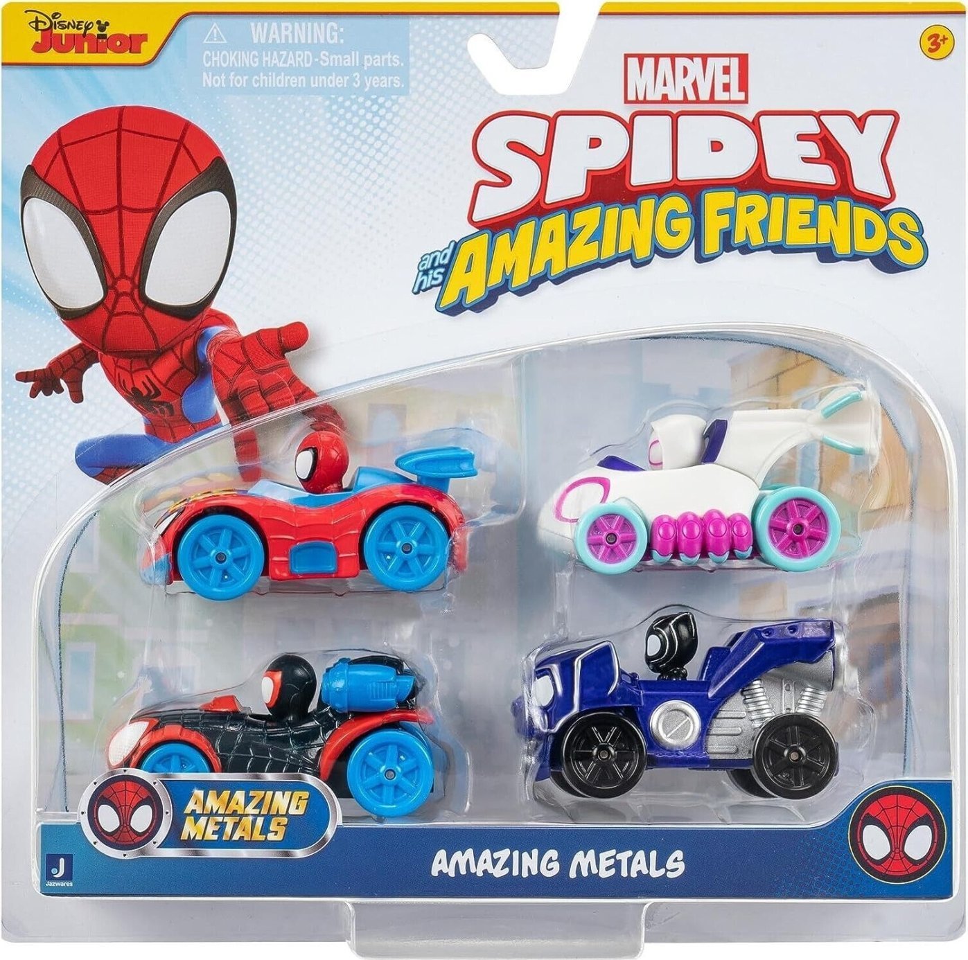 SPIDEY SPIDEY - AMAZING METALS CAR 4 PK SNF0200 /Figures /Multi