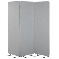 Parawany - 3-panelowa akustyczna ścianka działowa 184 x 184 cm jasnoszara STANDI - miniaturka - grafika 1