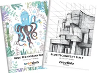 Podobrazia, bloki, papiery - blok techniczny creatinio a3 biały - miniaturka - grafika 1