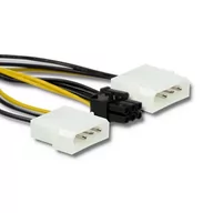 Kable komputerowe i do monitorów - Qoltec ADAPTER 2XMOLEX ŻEŃSKI/PCI-E6PIN MĘSKI,15CM 50431 Zamów do 16:00 wysyłka kurierem tego samego dnia! 50431 - miniaturka - grafika 1