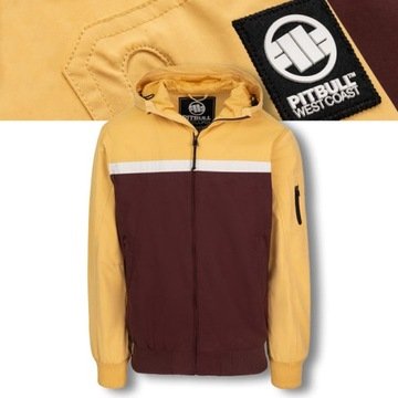 Męska Kurtka przejściowa z kapturem Pitbull 2 Color Longwood Wiatrówka