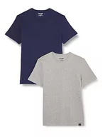 Koszulki męskie - Wrangler T-shirt męski, Mid Grey Mel, L - miniaturka - grafika 1