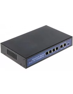 APTI Switch PoE APTI-POE0402-60W 4xPoE 2xUplink 60W APTI-POE0402-60W - Switche - miniaturka - grafika 1