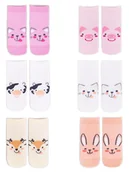 Skarpetki damskie - Skarpety stopki dziewczęce buźki ażurowe 6PAK 17-19 - miniaturka - grafika 1