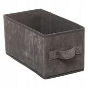 Pudełka i szkatułki - Pojemnik tekstylny 15x31 cm Grey welur - miniaturka - grafika 1