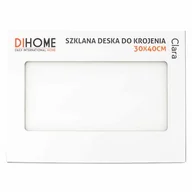Deski do krojenia - Deska do krojenia szklana 30 x 40 cm Clara biały - miniaturka - grafika 1