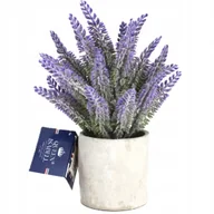 Sztuczne kwiaty - SZTUCZNA ROŚLINA DEKORACYJNA LAWENDA W STYLOWEJ DONICZCE CERAMICZNEJ - miniaturka - grafika 1
