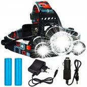 Latarki - Mocna Latarka Czołowa 3 X Led T6 Cree Czołówka - miniaturka - grafika 1