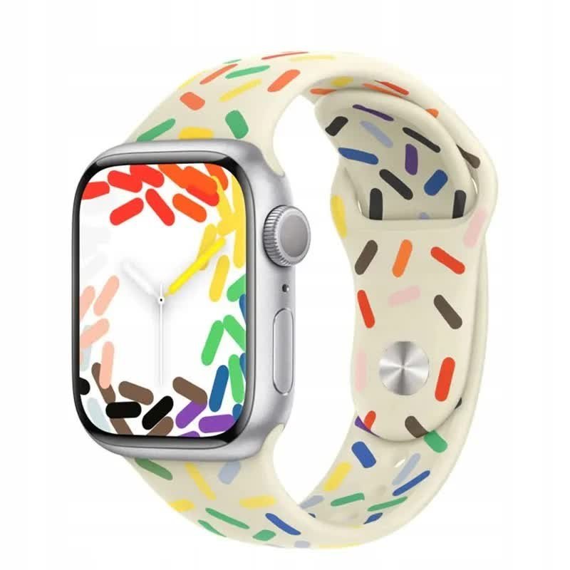 Pasek Bransoletka Zamienny Silikonowy Do Apple Watch 38/40/41mm BEŻOWY