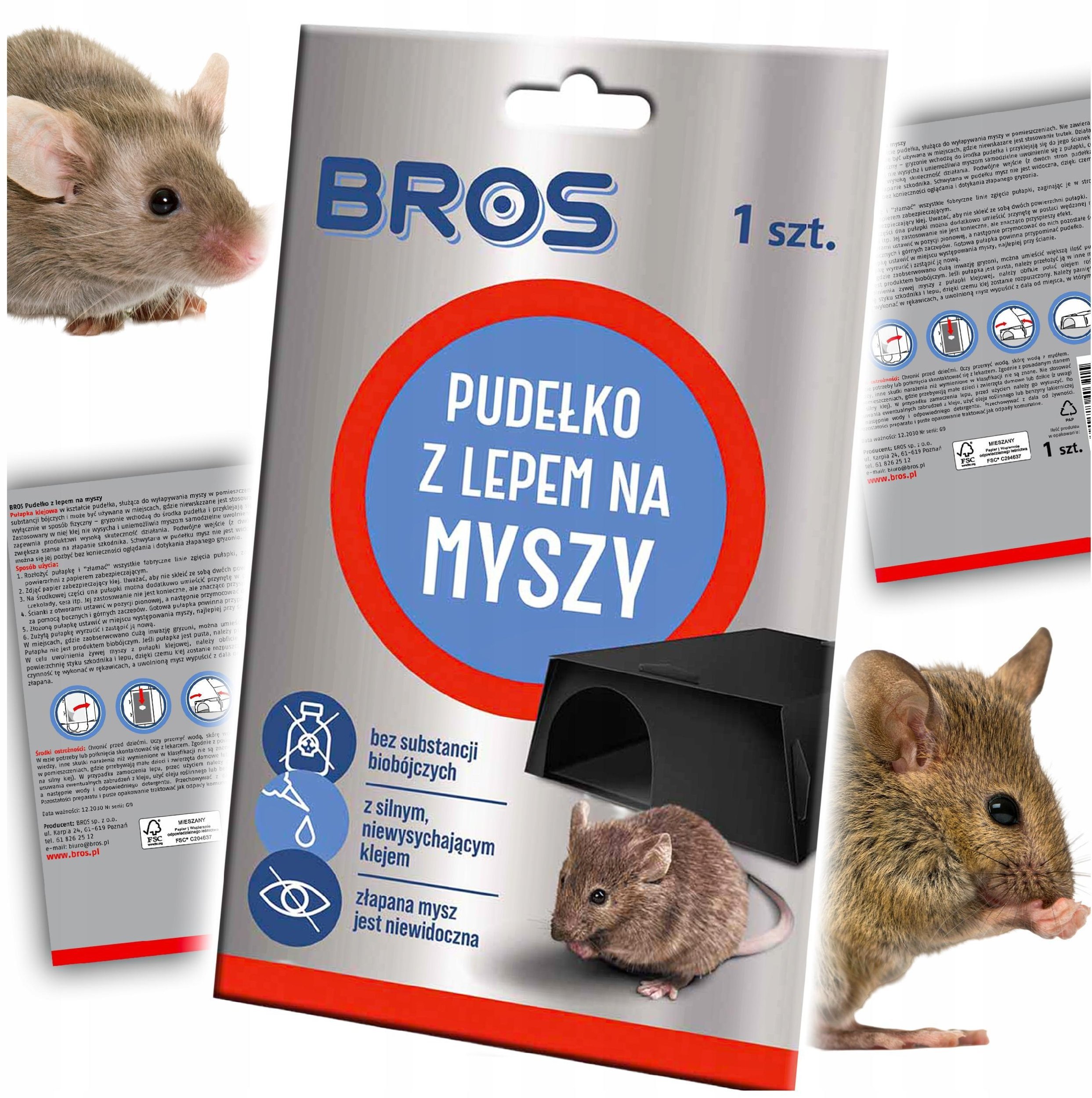 Bros Pudełko z Lepem Na Myszy