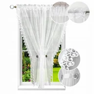 Firany - FIRANA 140X200 Z GIPIURĄ 8CM BIAŁA SALON KUCHNIA - miniaturka - grafika 1