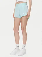 Spodenki damskie - adidas Szorty sportowe Hyperglam Woven JP4774 Turkusowy Regular Fit - miniaturka - grafika 1
