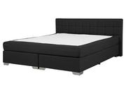 Łóżka - Beliani Łóżko czarne - 160x200 cm - kontynentalne - podwójne - ADMIRAL czarny - miniaturka - grafika 1