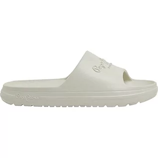 Sandały damskie - Pepe Jeans Sandały damskie Beach Slide Ss23 W, Factory White, 41 EU - grafika 1