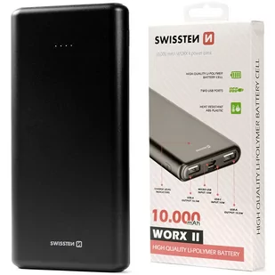 Swissten Powerbank 10,5W 10000 mAh WORX II - Powerbanki - miniaturka - grafika 1