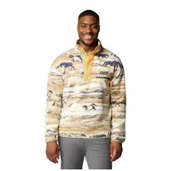 Bluzy sportowe męskie - Męska bluza Columbia Helvetia™ II Printed Half Snap Fleece Rozmiar: L / Kolor: beżowy - miniaturka - grafika 1