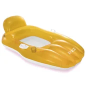 Materace dmuchane i koła do pływania - Intex, Materac dmuchany do pływania z rączkami i uchwytem na napoje, pomarańczowy 163x104cm - miniaturka - grafika 1