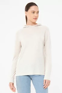 Bluza damska bambusowa z kapturem Viking Canby 8200 beżowy - Bluzy sportowe damskie - miniaturka - grafika 1