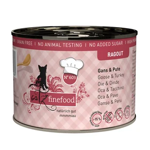 Catz Finefood Ragout N° 603 Gęś i Indyk 180g - Mokra karma dla kotów - miniaturka - grafika 2