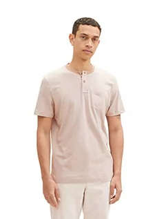 Koszulki męskie - TOM TAILOR Męski T-shirt Serafino, 31990 - białe paski Desert Fawn, M - grafika 1
