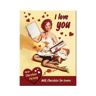 Art Nostalgic 14261 Say IT 50 's i Love You Chocolate Magnet, 8 x 6 cm 14261 - Dekoracje domu - miniaturka - grafika 1