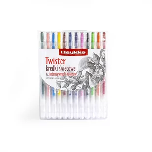 Heykka Kredki świecowe 12kol Twister Heykka - Przybory szkolne - miniaturka - grafika 2