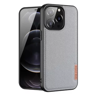 Dux Ducis Fino etui pokrowiec pokryty nylonowym materiałem iPhone 13 Pro szary - Etui i futerały do telefonów - miniaturka - grafika 1