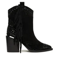 Botki damskie - Kowbojki Alma En Pena I250840 Czarny - miniaturka - grafika 1