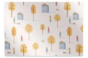 Mata pod fotel ochrona paneli Domy wśród drzew 140x100 cm - Podnóżki, podpórki, podkładki - miniaturka - grafika 1