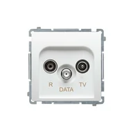 Gniazdka elektryczne - Kontakt Simon Gniazdo RTV / DATA BASIC MODUŁ biały - miniaturka - grafika 1