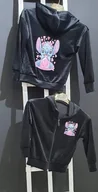 Moda i Uroda OUTLET - bluza welurowa STITCH czarna - miniaturka - grafika 1