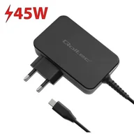 Ładowarki do telefonów - Ładowarka sieciowa QOLTEC GaN Power Pro 45W Czarny - miniaturka - grafika 1
