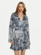 Sukienki - Guess Sukienka koszulowa W5RK35 WDW82 Niebieski Classic Fit - miniaturka - grafika 1