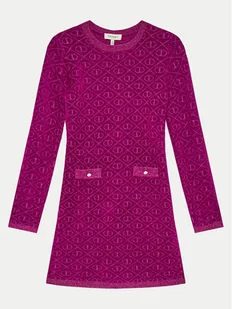 TWINSET Sukienka dzianinowa 242GJ3061 Różowy Regular Fit - Sukienki i spódniczki dla dziewczynek - miniaturka - grafika 1