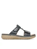 Klapki i japonki damskie - Rieker Klapki 60428-14 Niebieski - miniaturka - grafika 1