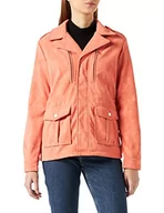 Kurtki damskie - Desigual Damska kurtka Chaq_amar Faux Leather, pomarańczowy, L - miniaturka - grafika 1