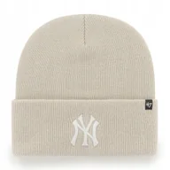 Czapki damskie - 47 Brand czapka zimowa beanie New York Yankees beżowy rozmiar uniwersalny - miniaturka - grafika 1