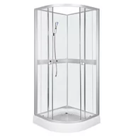 Kabiny prysznicowe - Kabina prysznicowa Classic 80 White + bateria - miniaturka - grafika 1