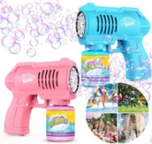 Bańki mydlane - 1xPISTOLET NA BAŃKI MYDLANE MASZYNA DO BANIEK na baterie   +  1xPŁYN 130 ml - miniaturka - grafika 1