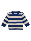 Bluzy i sweterki niemowlęce - Noppies Sweter "Segesta" w kolorze niebiesko-beżowym - miniaturka - grafika 1