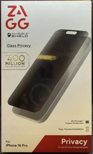 Szkło hartowane Zagg Invisible Shield do iPhone 16 Pro - Szkła hartowane na telefon - miniaturka - grafika 1