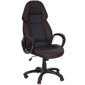 Fotele i krzesła biurowe - Fotel Obrotowy Gabinetowy Rubin Halmar Czarny, Czerwony - miniaturka - grafika 1