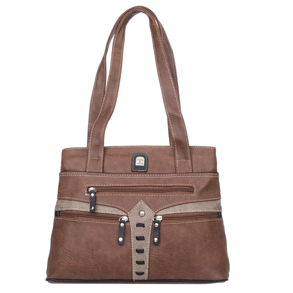 Średnia Torebka Damska Charm&Shape na ramię Brązowa
