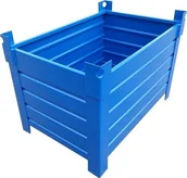 Pojemniki przemysłowe - PM Skrzyniopaleta metalowa na stopach wym. 1200x800x850 mm - miniaturka - grafika 1