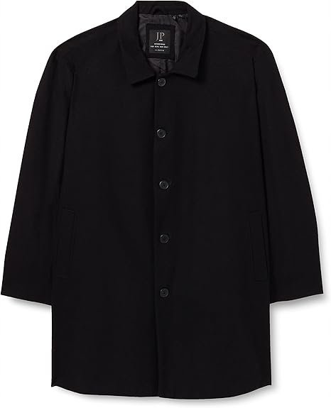 JP 1880 PŁASZCZ MĘSKI CZARNY GŁADKI KLASYCZNY Z WEŁNĄ 3XL J_C