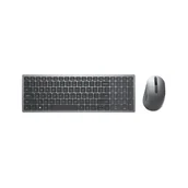 Zestawy myszka + klawiatura - DELL KM7120W klawiatura Dołączona myszka RF Wireless + Bluetooth QWERTY Szary, Tytan - miniaturka - grafika 1